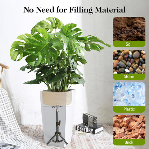 AZEAM height planter lifter stand with 4-12 inch top support improves stability