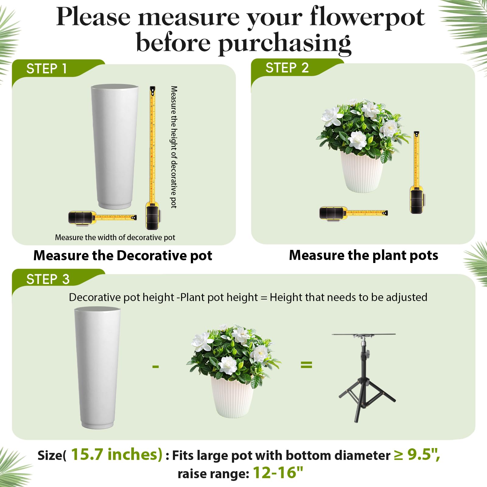 AZEAM indoor outdoor gardening decor stand enhances pot presentation