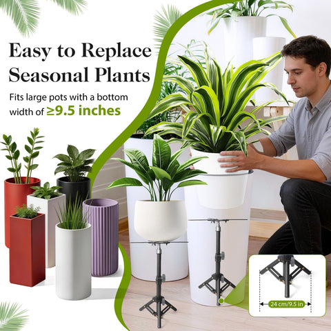 AZEAM planter inserts for decorative pots enable easy seasonal plant swaps
