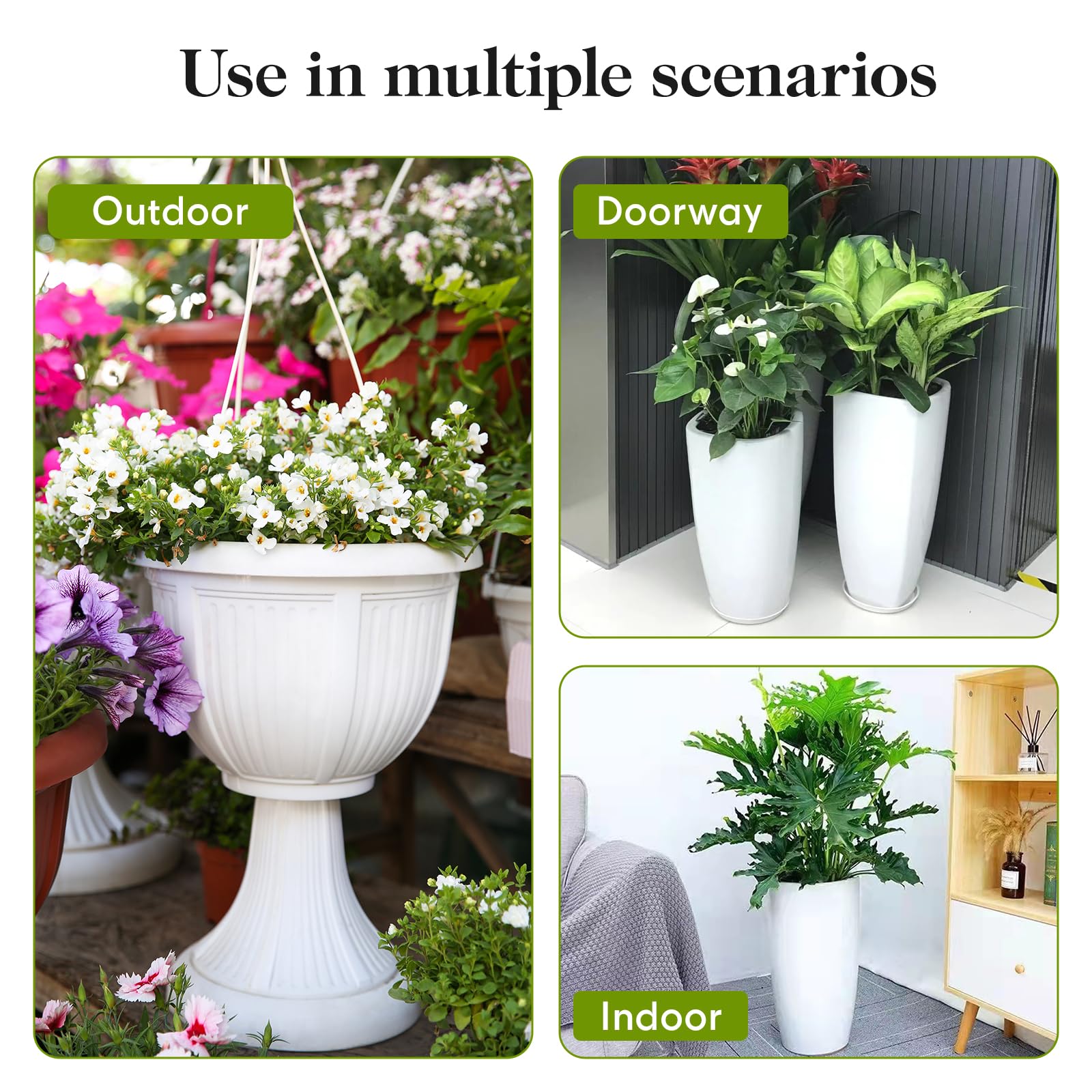 AZEAM tripod base provides stable display for indoor and outdoor plants