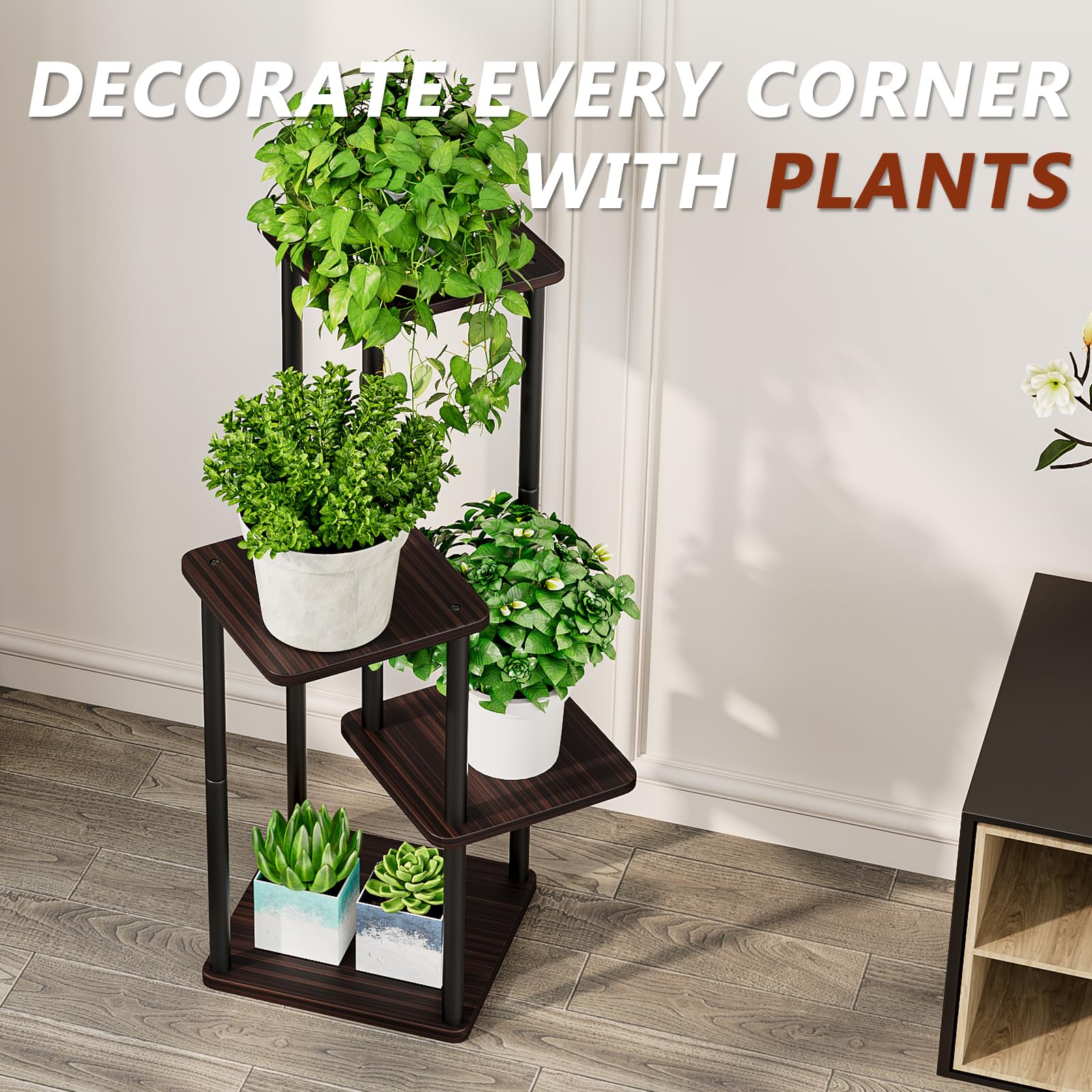 AZERPIAN floor-standing unit elevates plants for improved light exposure.