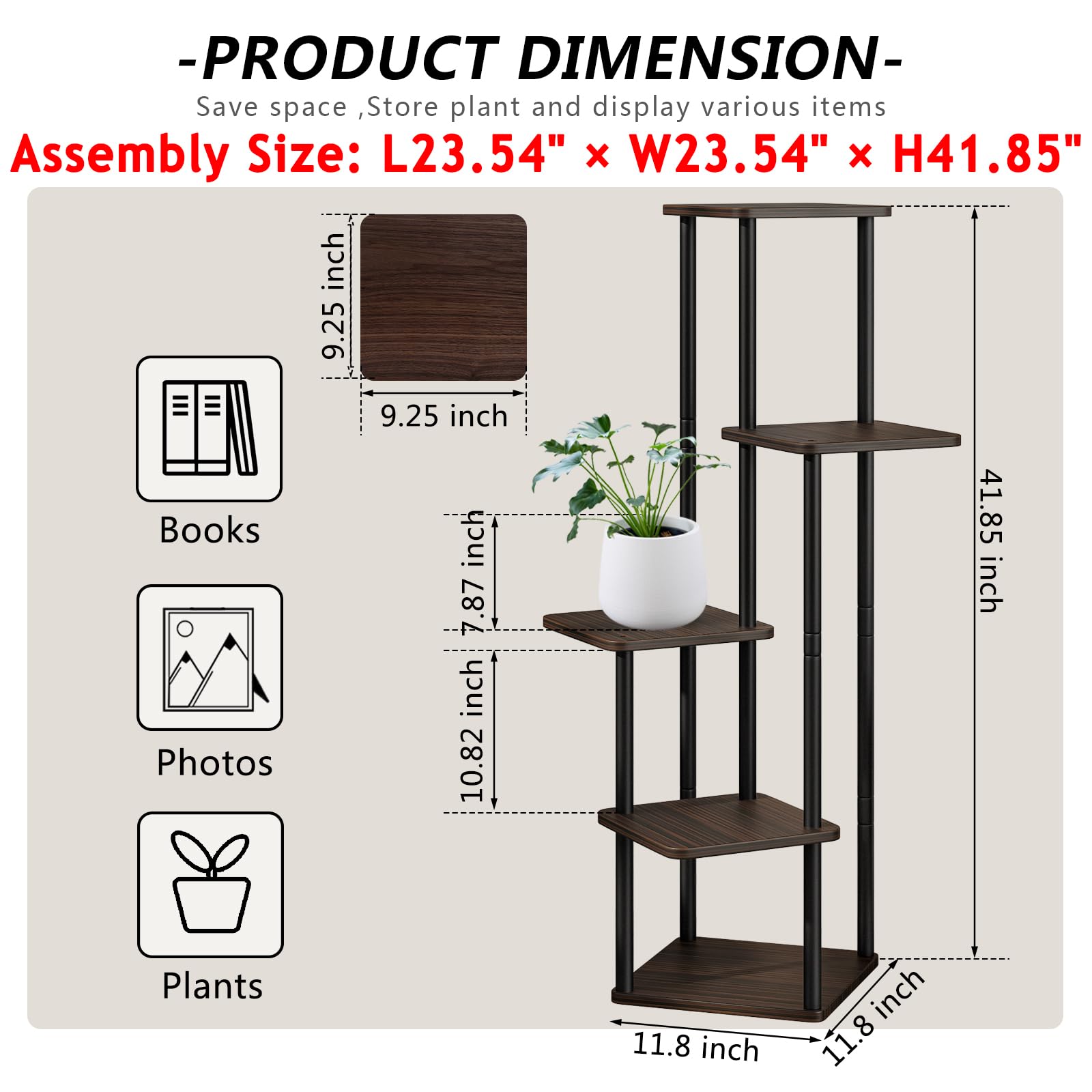 AZERPIAN construction close-up shows metal frame and MDF shelves.
