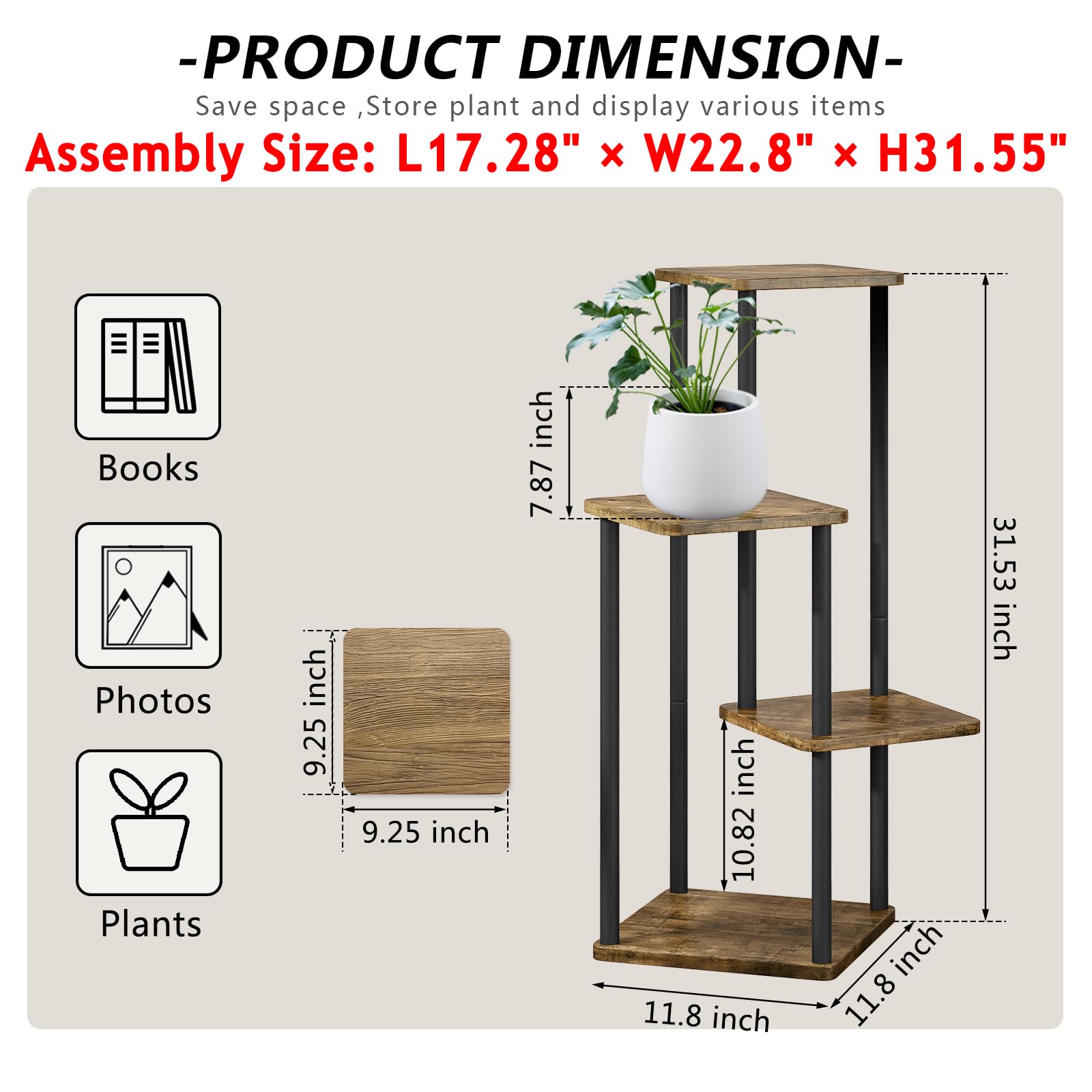 AZERPIAN multi-pot display with anti-slip feet keeps floors safe.