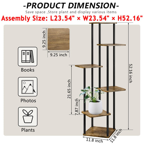 AZERPIAN Plant Stand features anti-slip feet protecting floors and improving stability.