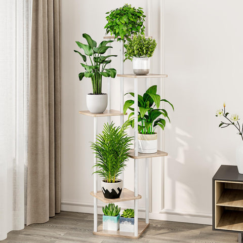AZERPIAN corner setup shows vertical shelf arrangement for plants