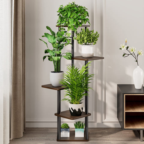 AZERPIAN tall plant rack with anti-slip feet ensures stability.