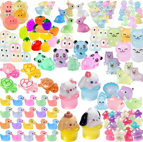 AZNZKEZHU luminous mini resin ducks glow for nighttime garden décor