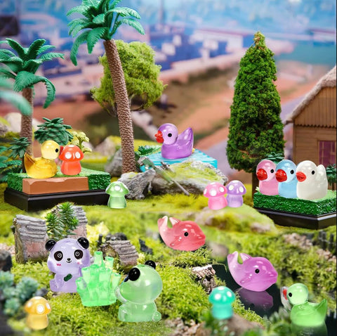 AZNZKEZHU luminous panda figurines brighten shelves with glow