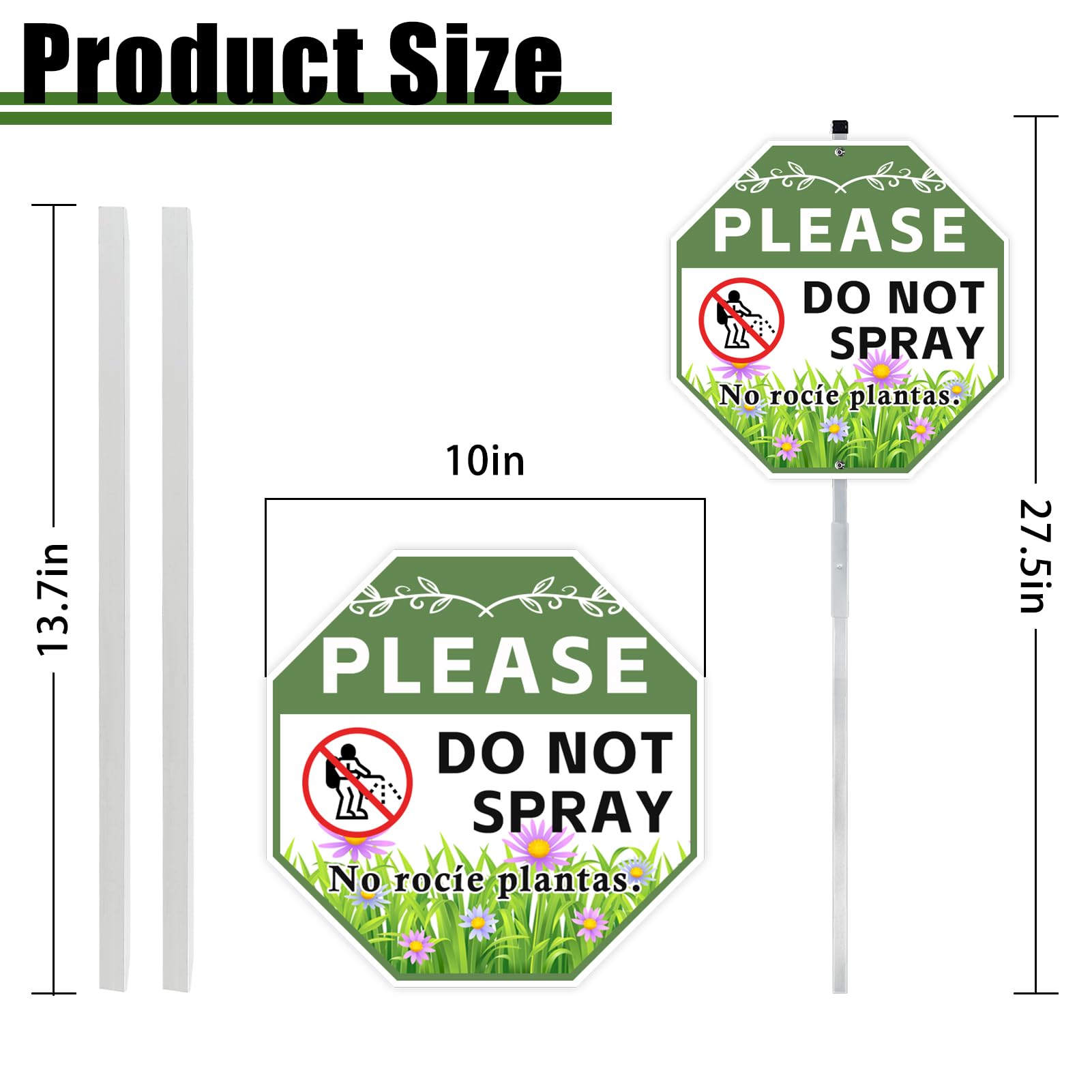 AzReference aluminum garden sign 10x28 with stake for durable outdoor visibility.