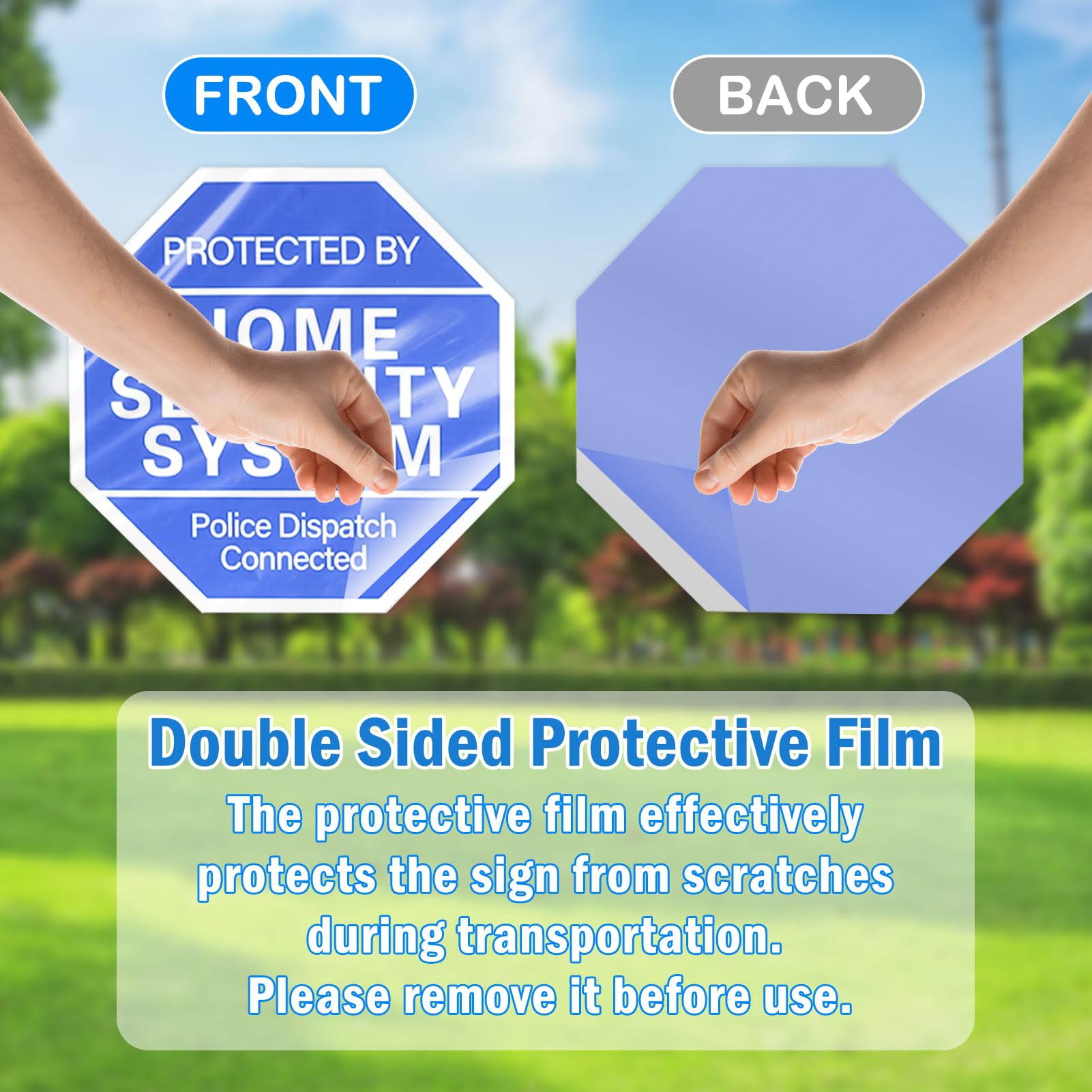 AzReference durable outdoor security sign designed for long-term use.