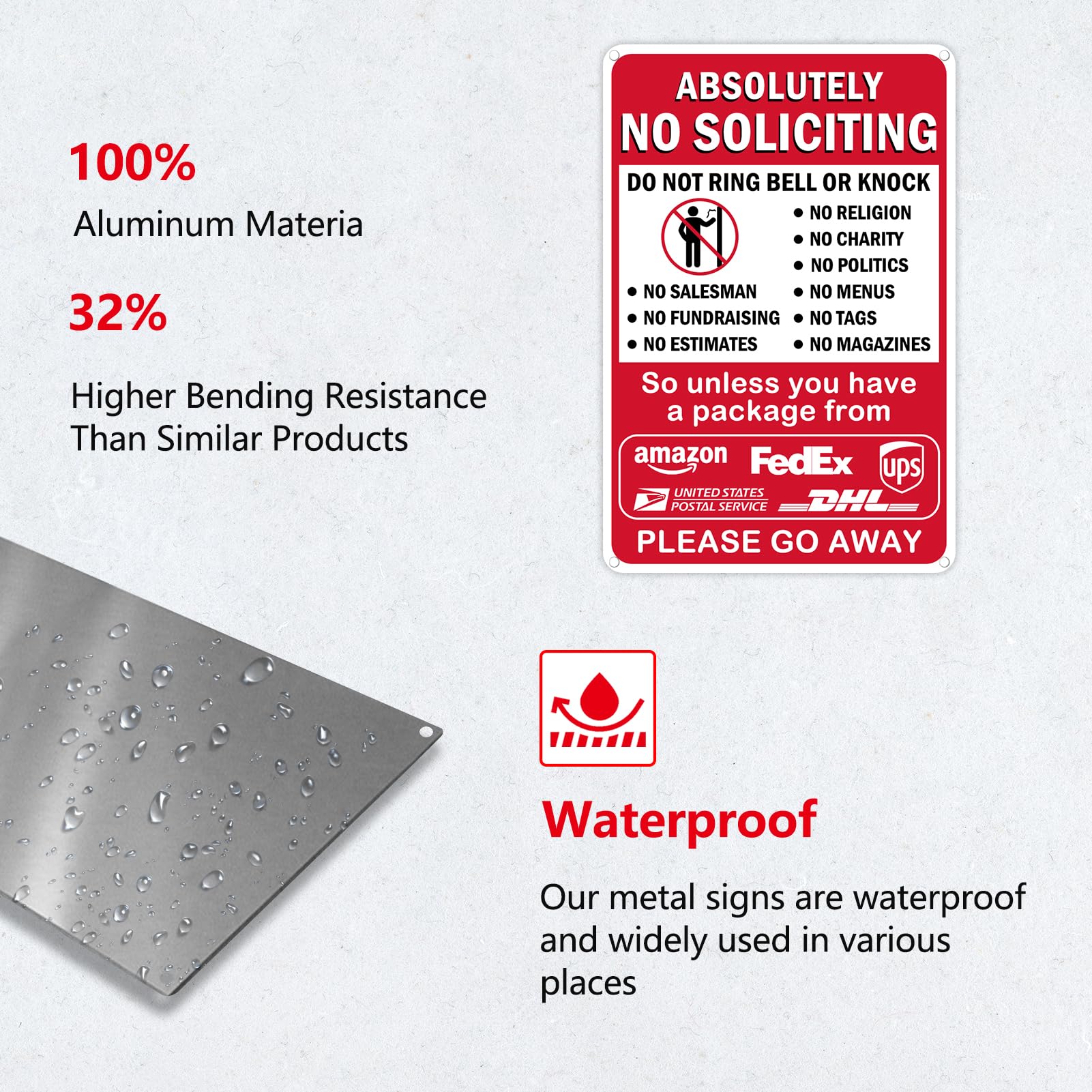 AzReference weatherproof sign resists sun and rain, staying legible.