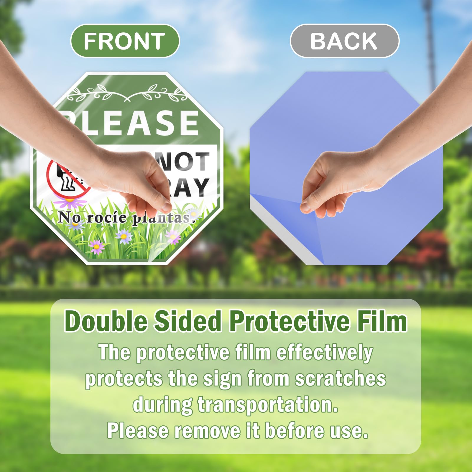 AzReference two-pack yard sign set improves property messaging and curb appeal.