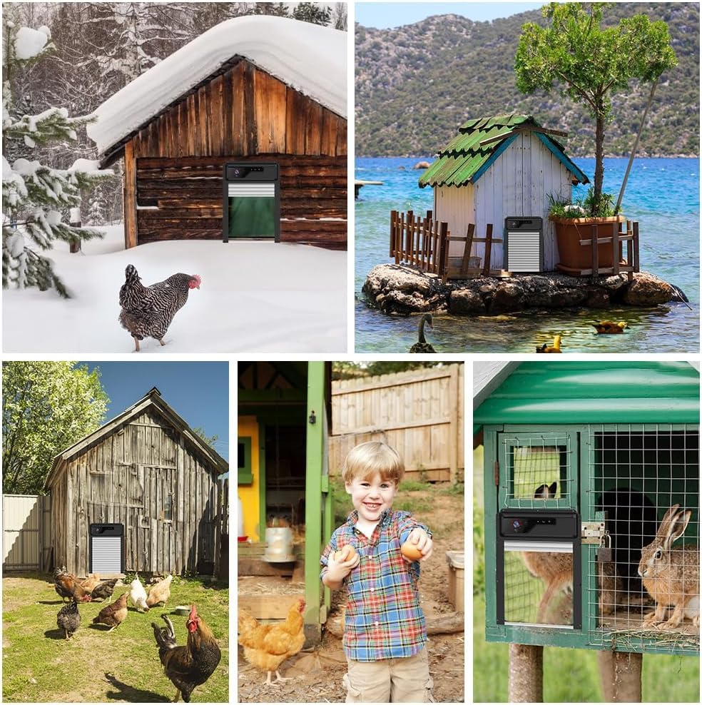 Azureblom weather‑resilient coop door withstands extreme temperatures