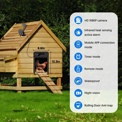 Azureblom WiFi app remote-control view for coop monitoring