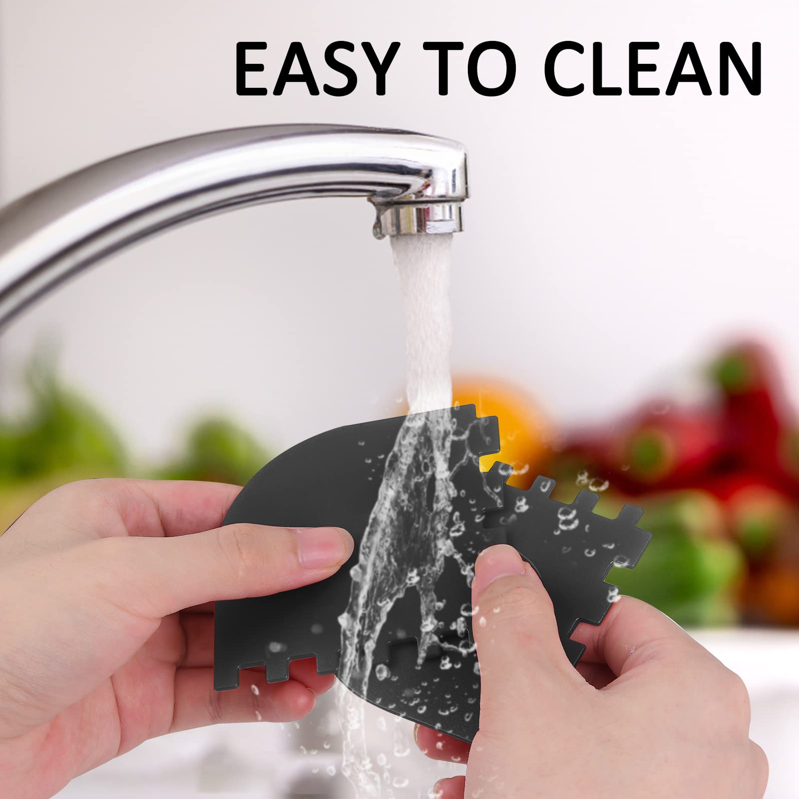 Azureblue dishwasher-safe scraper for easy post-cleanup.