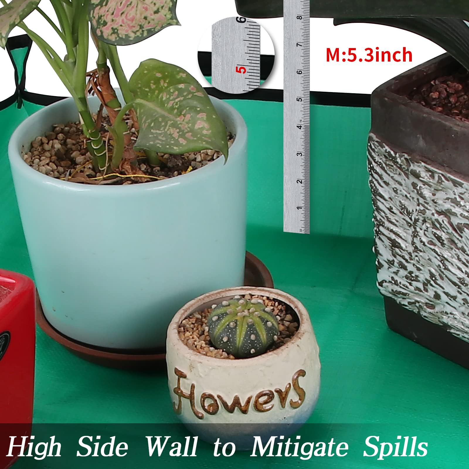 Azureblue foldable potting mat folds for easy transport and storage.