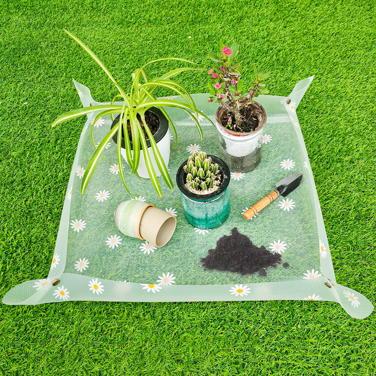 Azureblue repotting mat clear 23.6 inch protects surfaces during potting
