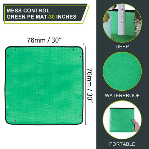 Azureblue repotting mat shows thick waterproof fabric and side walls