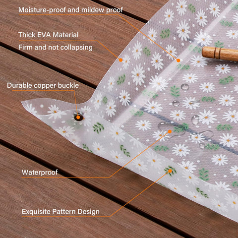 Azureblue waterproof EVA fabric mat protects surfaces during potting.
