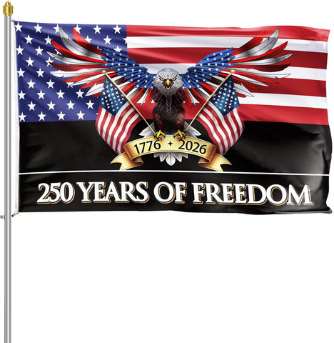Azurtis 250th anniversary flag 3x5 outdoors for yard display