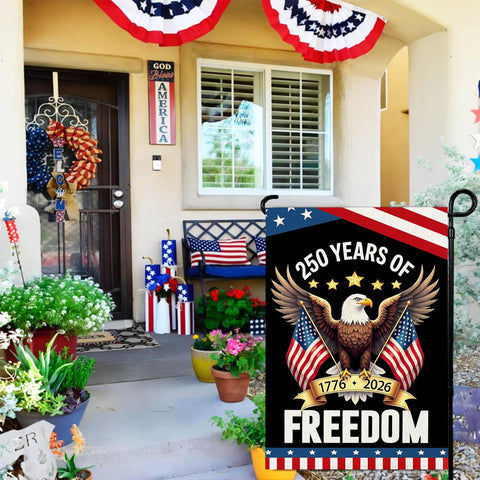 Azurtis double-sided burlap garden flag, weather-resistant for all seasons.