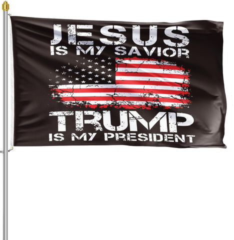 Azurtis Jesus Is My Savior flag—3x5, vibrant display for outdoor or indoor use.