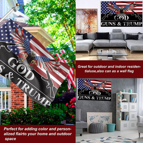 Azurtis patriotic eagle Trump flag design ideal for campaigns and celebrations.