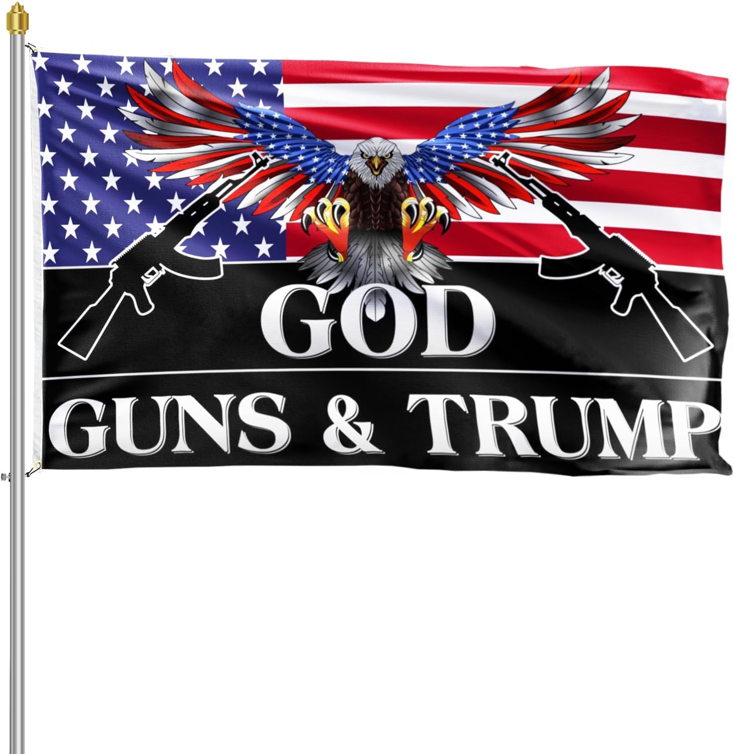 Azurtis Trump 2024 flag 3x5 outdoor with vibrant colors for yard display.