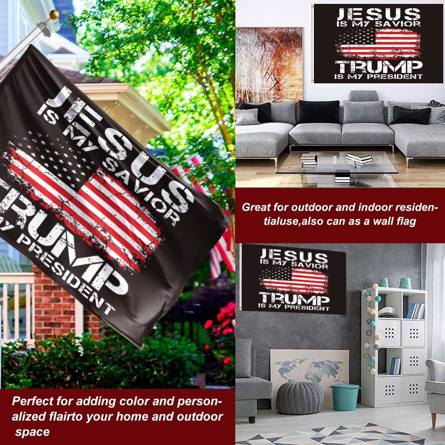 Azurtis large 3x5 ft flag ideal for campaigns or celebrations.