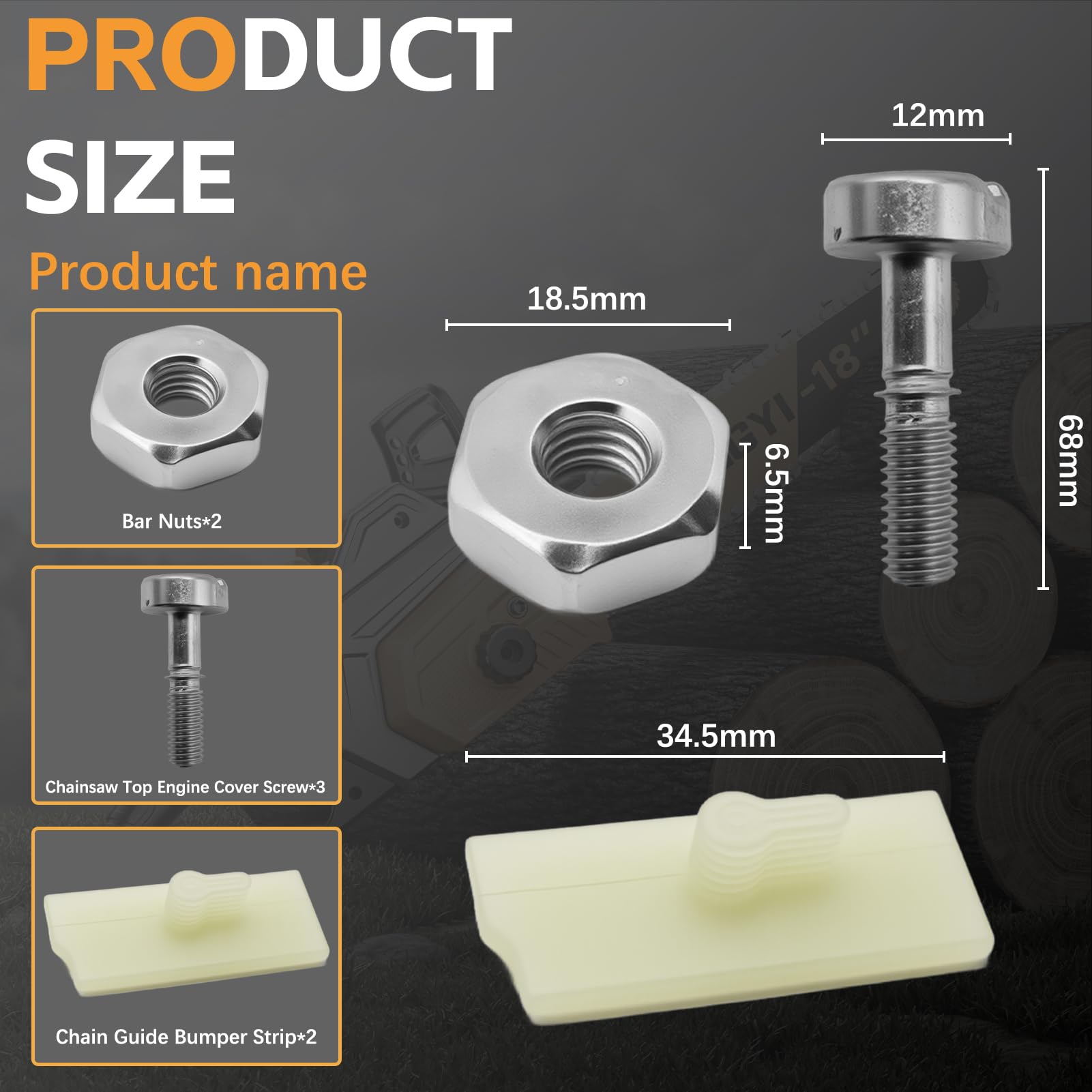 AZXX bumper strip for top cover preserves fit and durability on compatible Stihl units