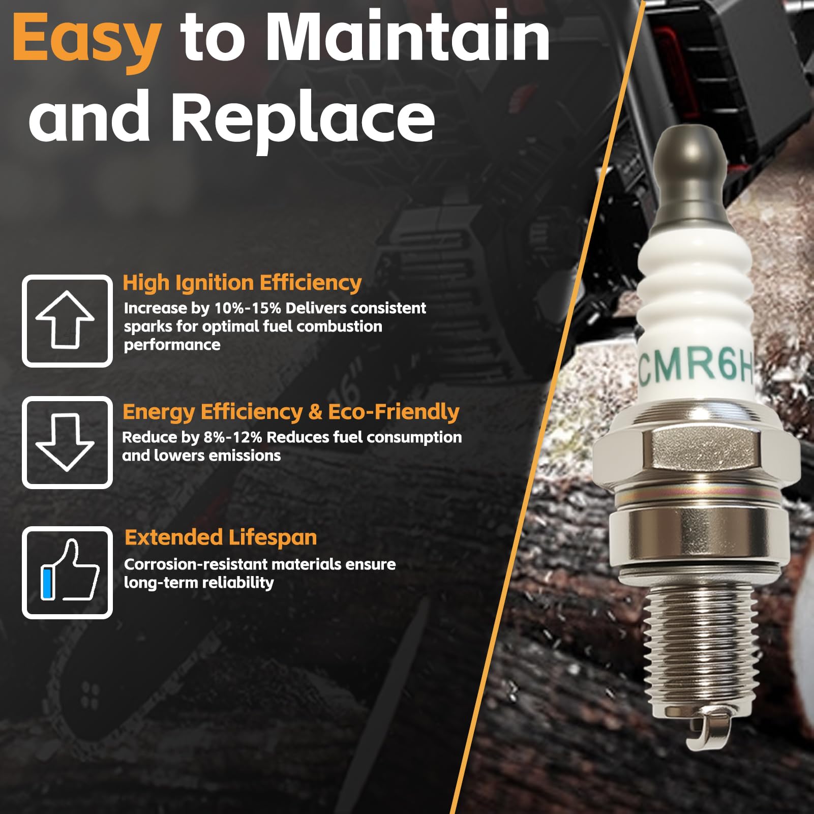AZXX CMR6H compatibility with Stihl and NGK models enhances tool versatility.