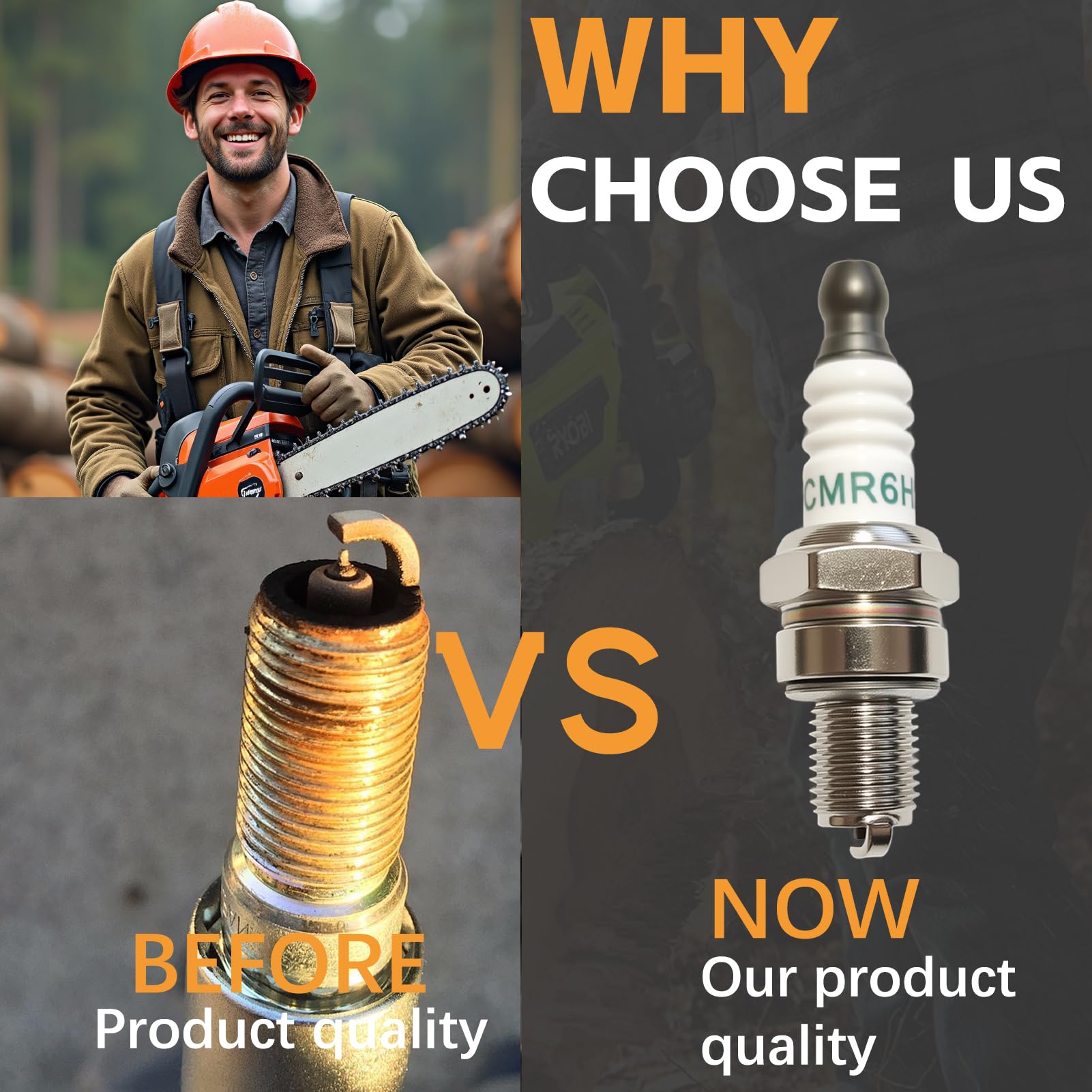 AZXX spark plug pack includes two units and warranty-backed support.