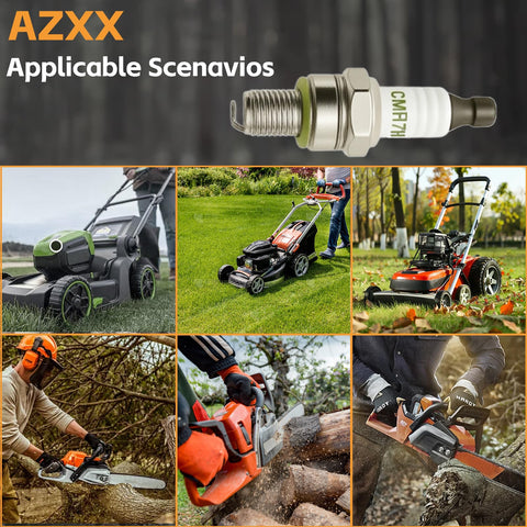AZXX CMR7H spark plug with copper core and ceramic insulator for heat management