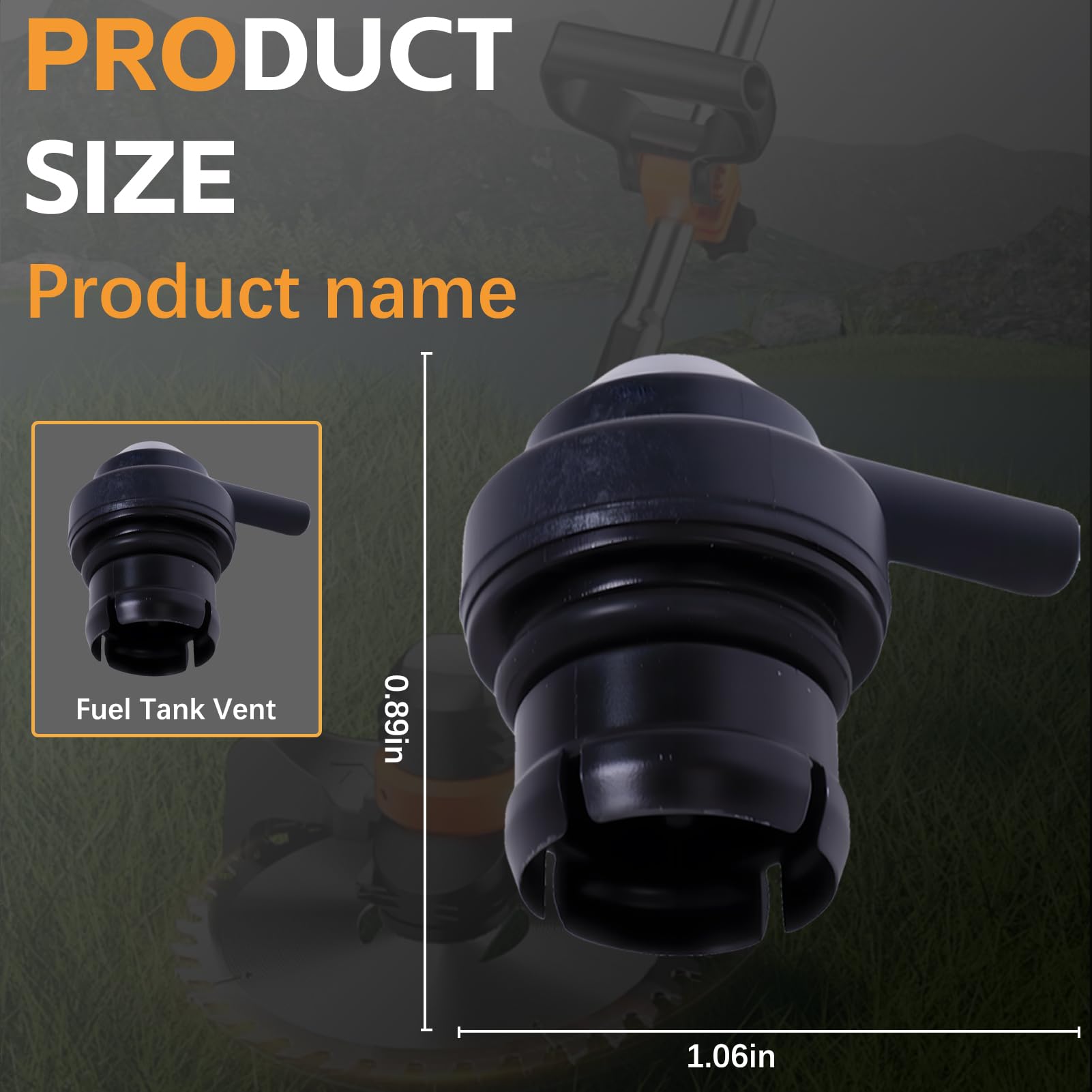 AZXX fuel tank vent for Stihl FS130 with broad compatibility.