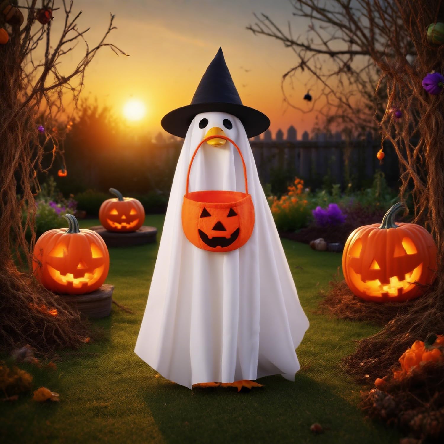 AZYM outdoor-ready goose outfit ideal for porches, lawns, and garden displays.