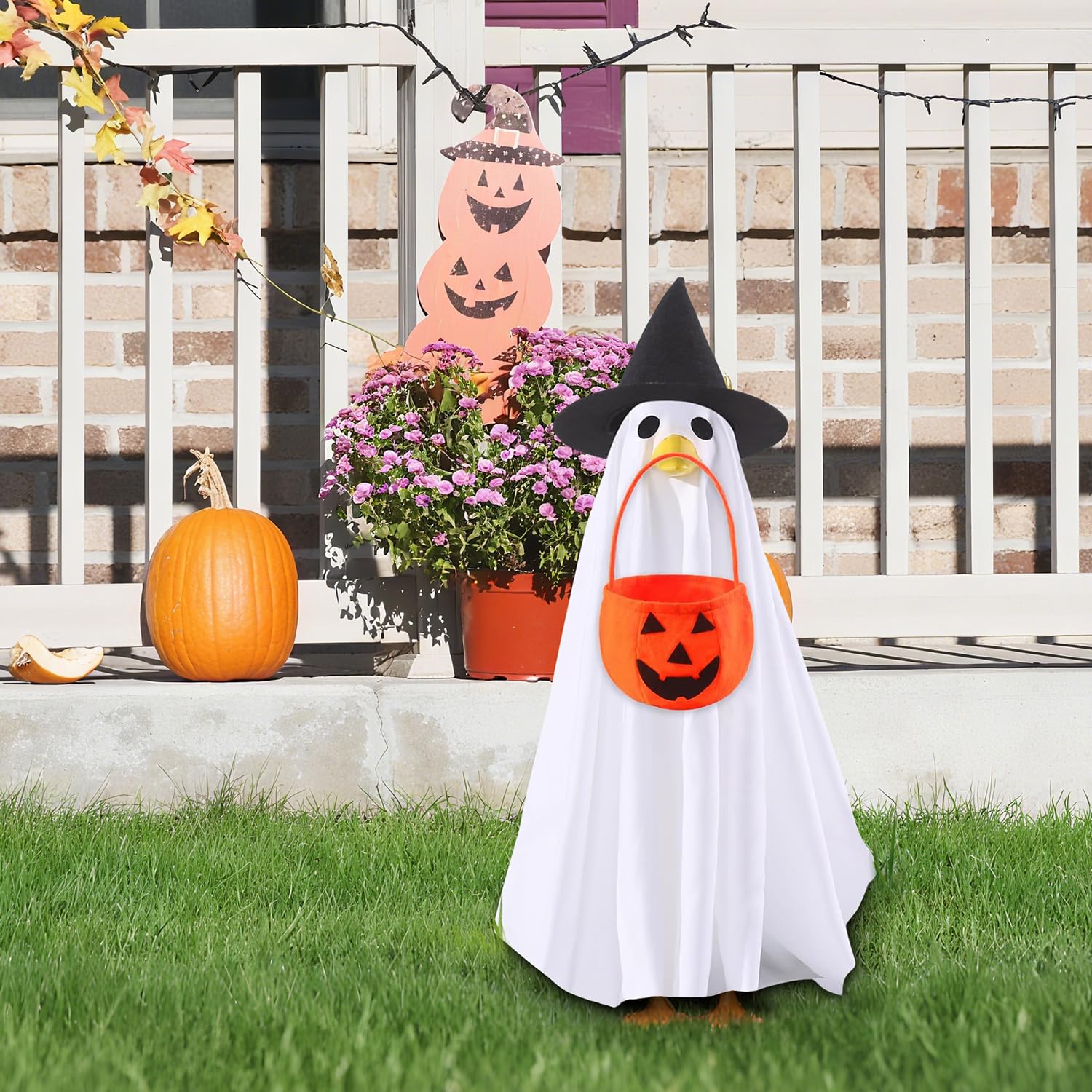 AZYM 23-inch size fits standard lawn geese for easy seasonal decorating.