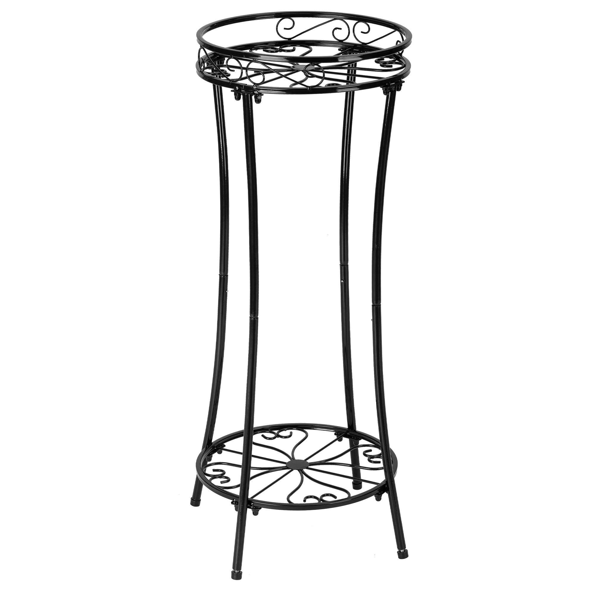Azysow 2-Tier Plant Stand front view showing two levels for versatile plant display.