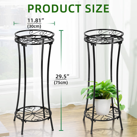 Azysow plant stand side profile highlights sturdy 4-leg design for stability.