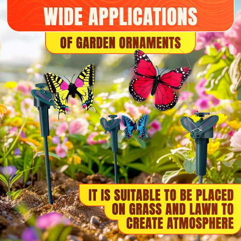 AZZORI solar butterfly stake ideal centerpiece accent for garden events.