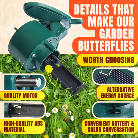 AZZORI solar butterfly stake easy ground setup for instant outdoor charm.