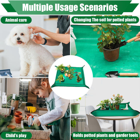 Baajric indoor waterproof mat protects surfaces during gardening tasks