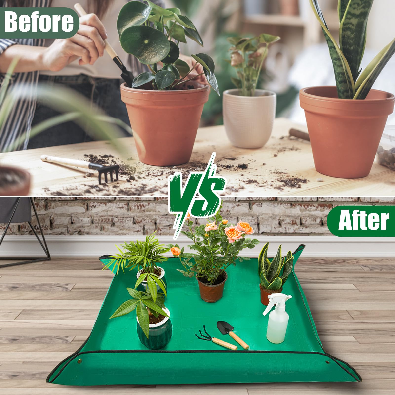 Baajric small 20x20in mat for precise succulent handling