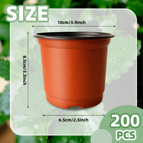 Baaxxango bulk pack of 200 nursery pots for seedlings