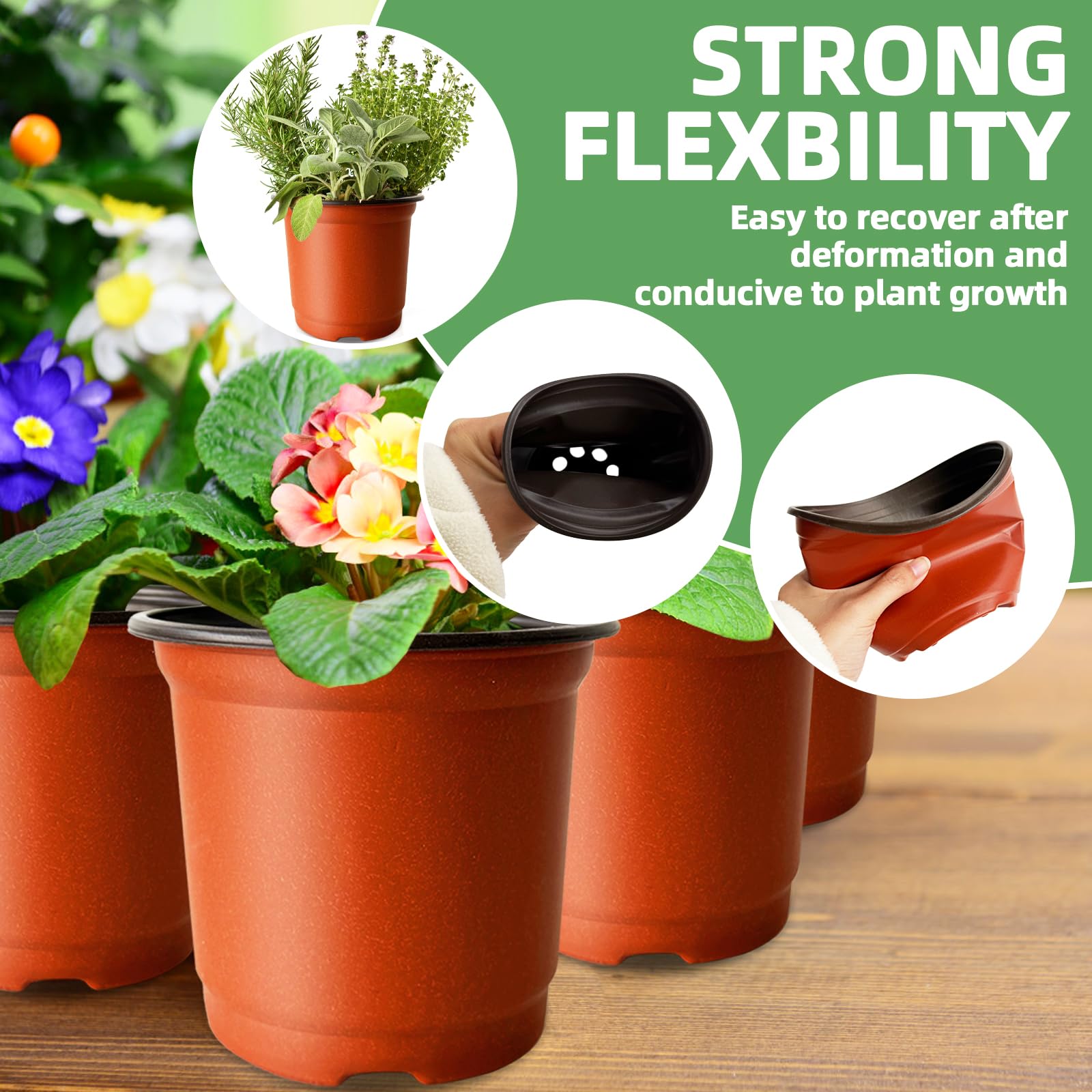 Baaxxango soft plastic seedling pots lightweight and reusable