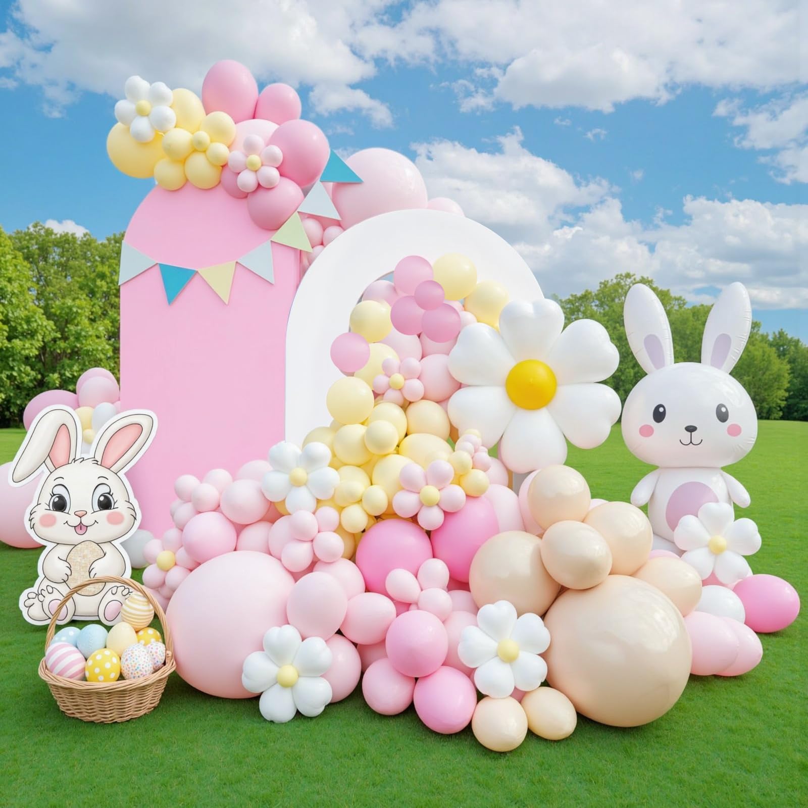 Babenest double-sided stretch cover offers wrinkle-free, reusable backdrop for events.