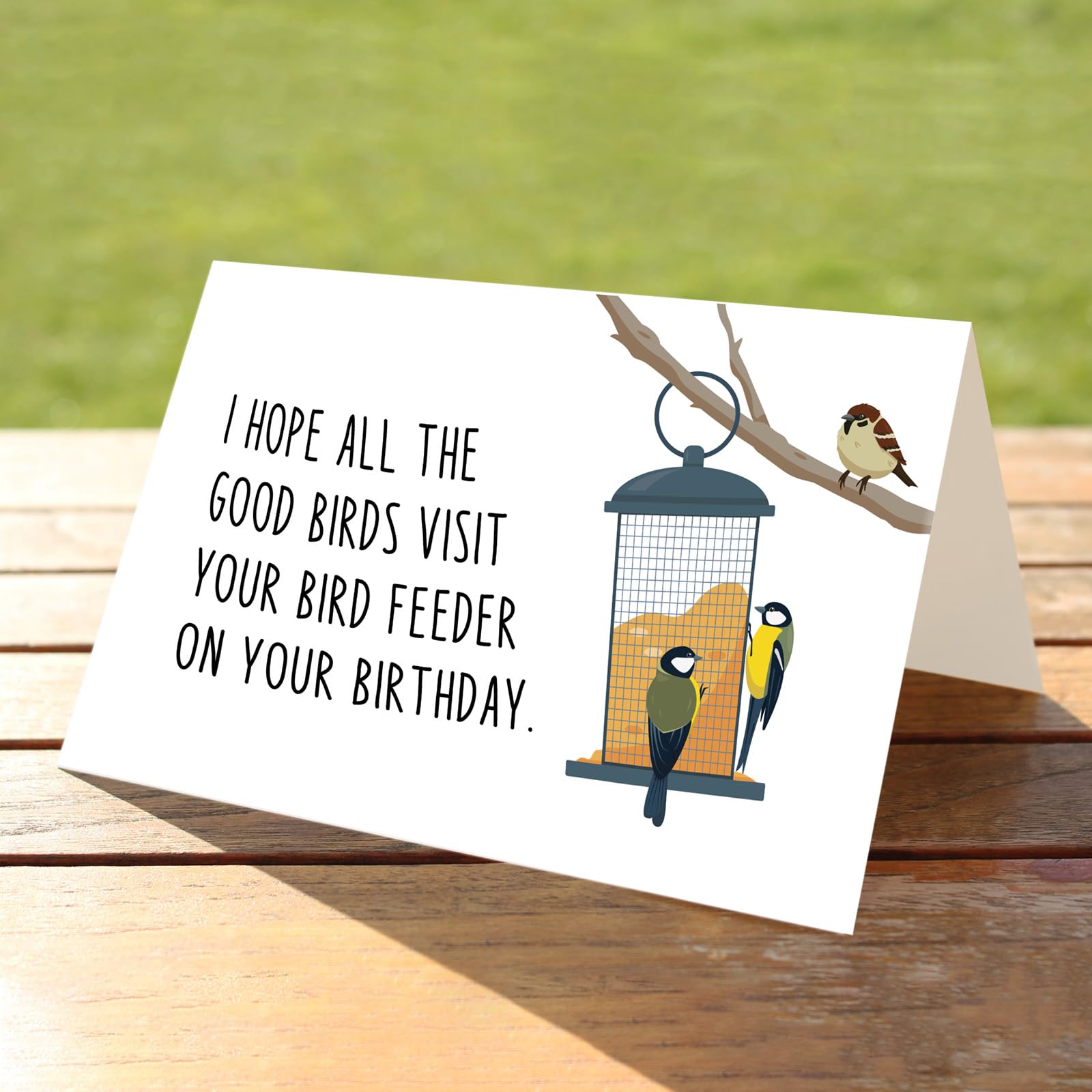 Bablira birthday card celebrates bird watching with light humor