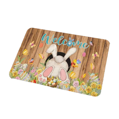 Babylounger non-slip rug maintains grip on wet entryways.