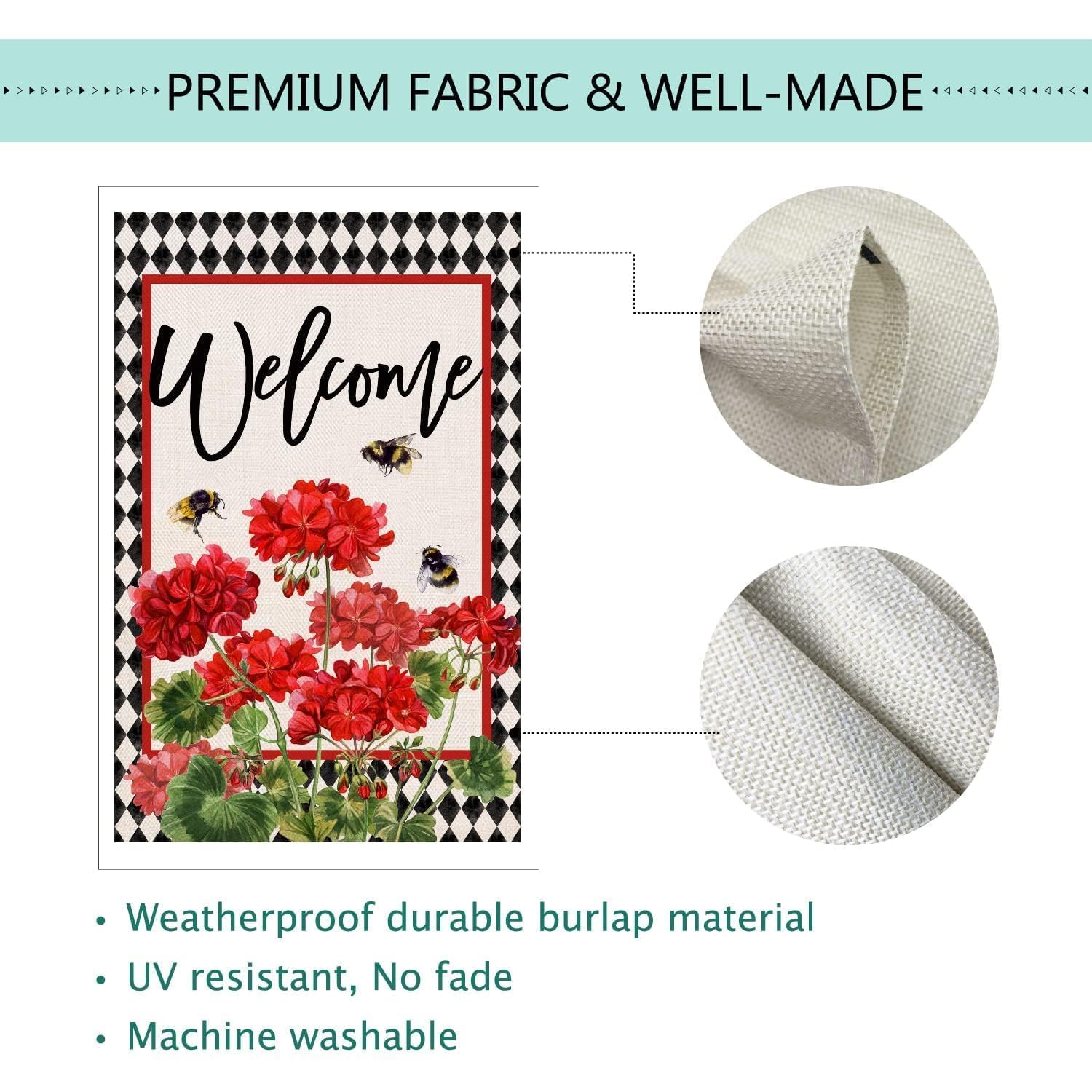 Baccessor 12.5x18 inch flag yard, ideal for porch or lawn display.