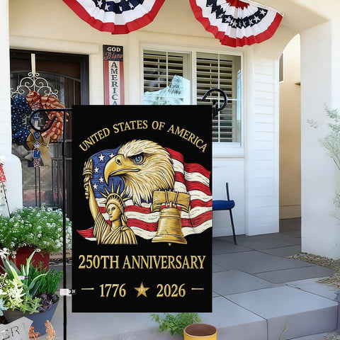 Baccessor 250 Years flag with rubber stopper and wind clip for steady display.