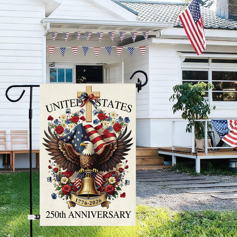Baccessor commemorative banner marks 1776-2026 with outdoor charm